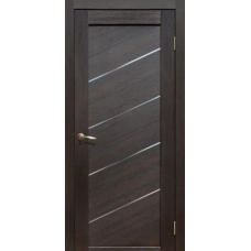 Дверь межкомнатная Сибирь Профиль Ла Стелла 215 Дуб мокко, стекло белое матовое